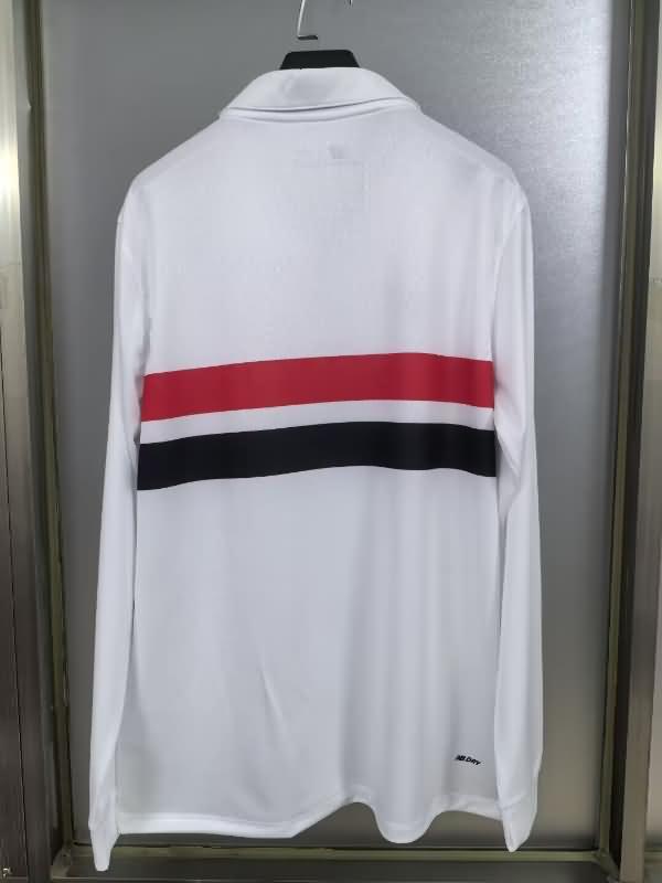 Thailand Quality(AAA) 2024 Sao Paulo Home Long Sleeve Soccer Jersey