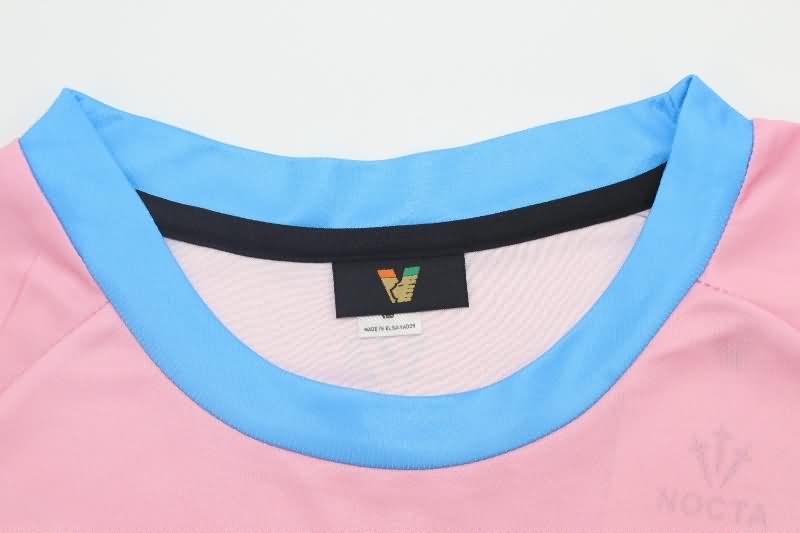 Thailand Quality(AAA) 24/25 Venezia Goalkeeper Pink Soccer Jersey