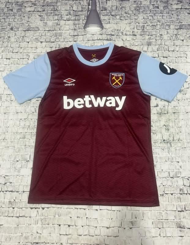 Thailand Quality(AAA) 24/25 West Ham Home Soccer Jersey