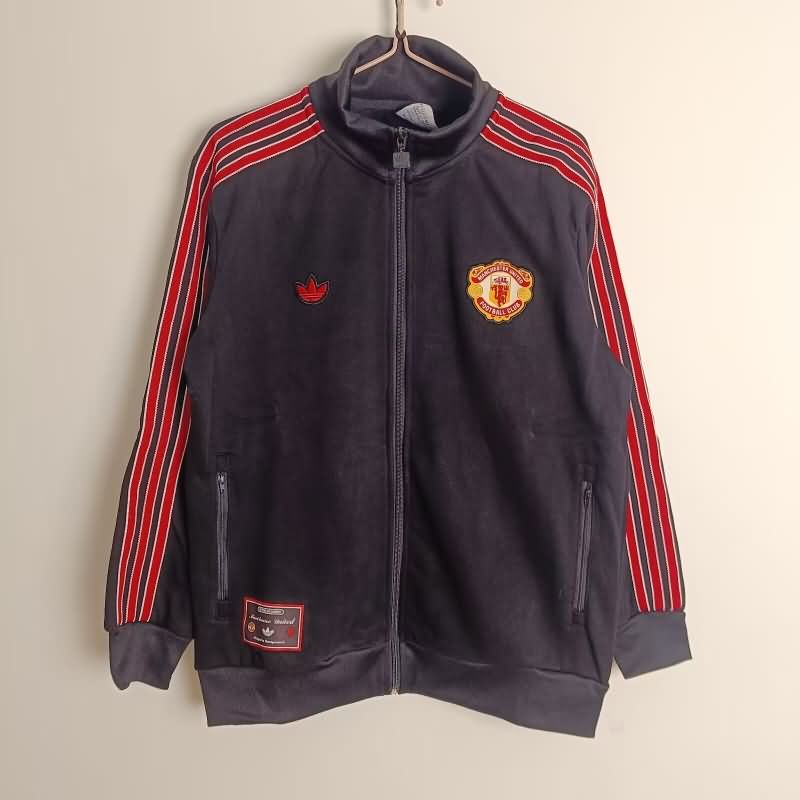 Thailand Quality(AAA) 24/25 Manchester United Black Soccer Jacket