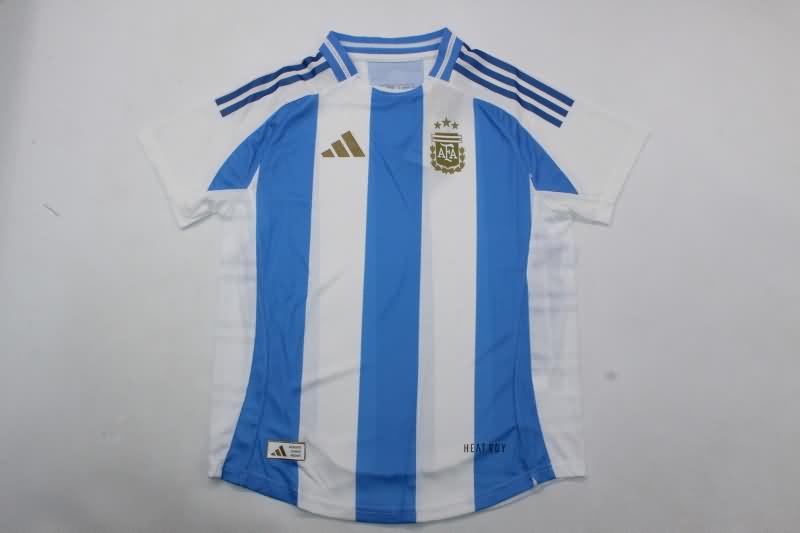 2024 Argentina Copa America Home Kids Soccer Jersey And Shorts (Player)