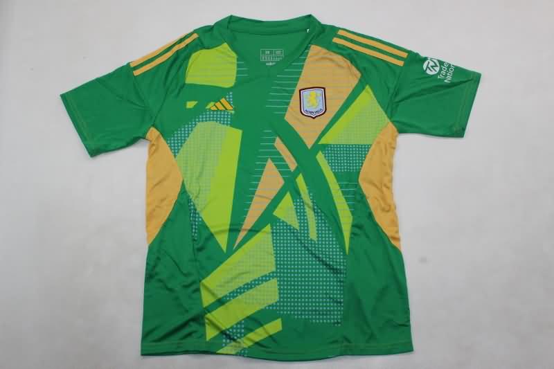 24/25 Aston Villa Goalkeeper Green Kids Soccer Jersey And Shorts