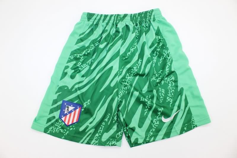 24/25 Atletico Madrid Goalkeeper Green Kids Soccer Jersey And Shorts