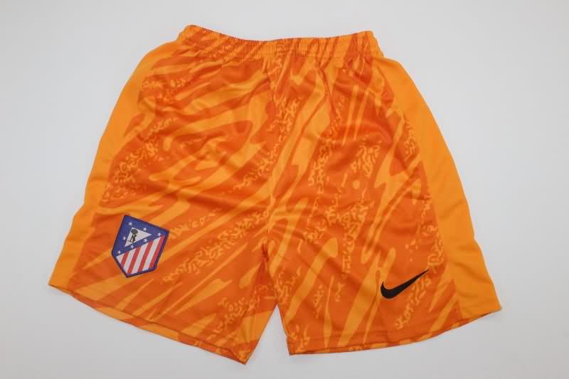 24/25 Atletico Madrid Goalkeeper Orange Kids Soccer Jersey And Shorts