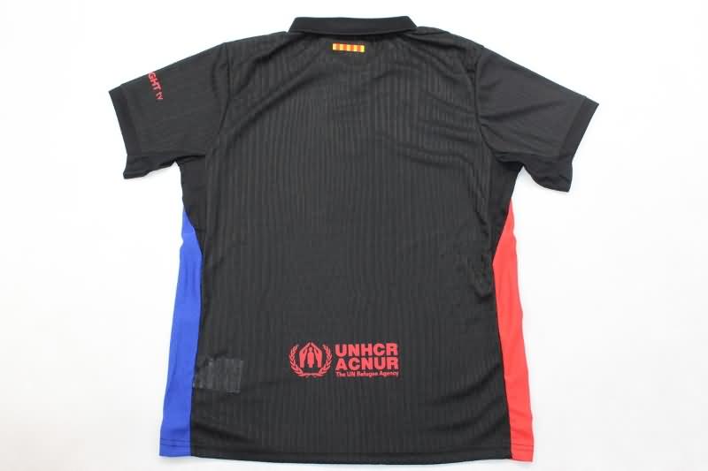 24/25 Barcelona Away Kids Soccer Jersey And Shorts Sponsor