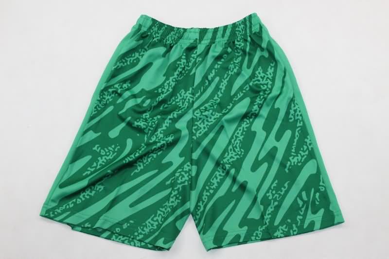 24/25 Barcelona Goalkeeper Green Kids Soccer Jersey And Shorts Sponsor