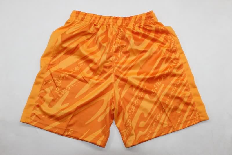 24/25 Barcelona Goalkeeper Orange Kids Soccer Jersey And Shorts