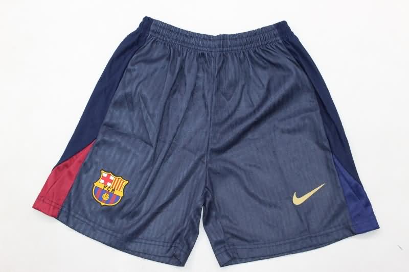 24/25 Barcelona Home Kids Soccer Jersey And Shorts Sponsor
