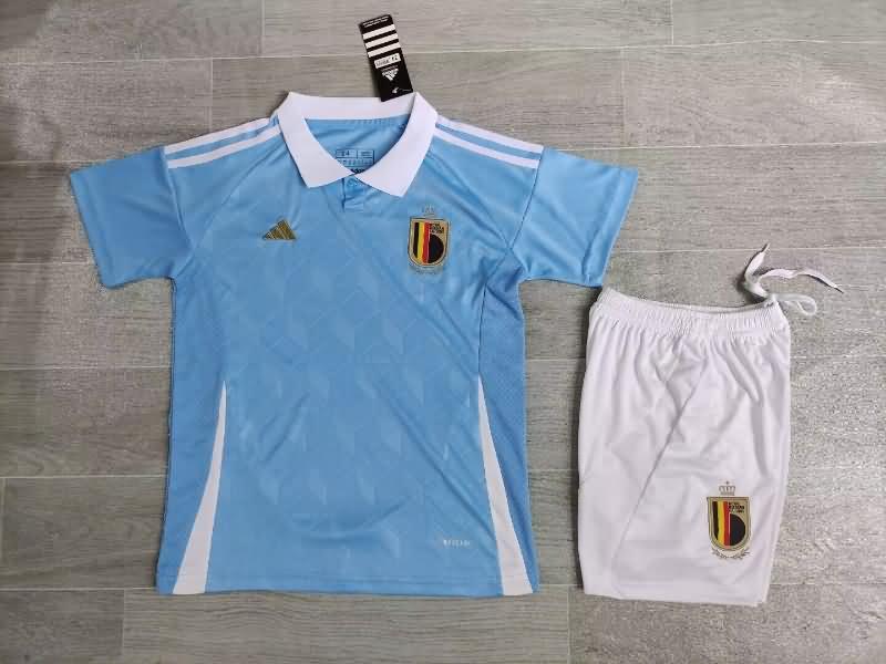2024 Belgium Away Kids Soccer Jersey And Shorts
