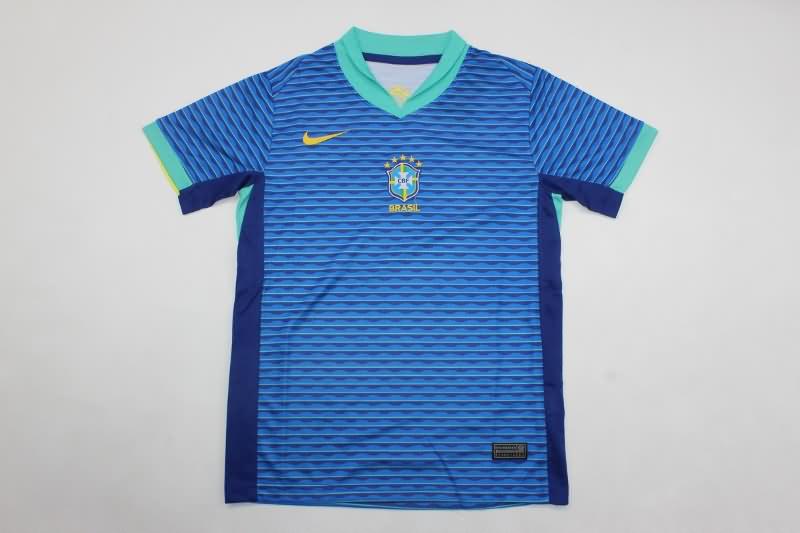 2024 Brazil Copa America Away Kids Soccer Jersey And Shorts