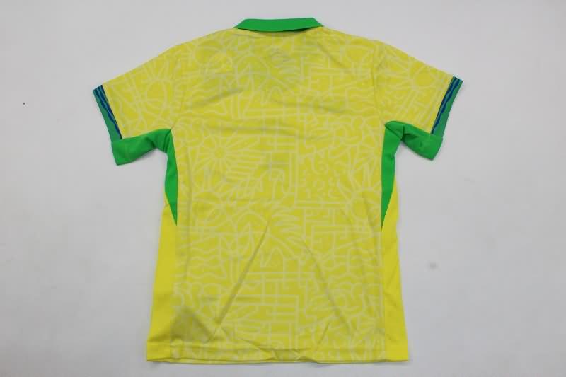 2024 Brazil Copa America Home Kids Soccer Jersey And Shorts