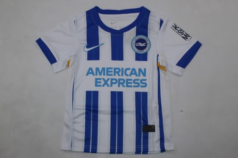 24/25 Brighton Home Kids Soccer Jersey And Shorts