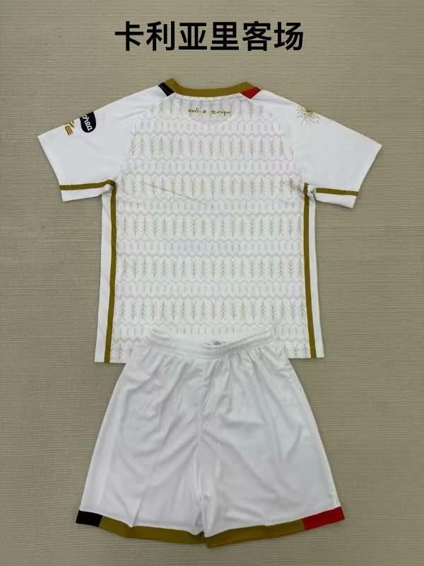 24/25 Cagliari Away Kids Soccer Jersey And Shorts