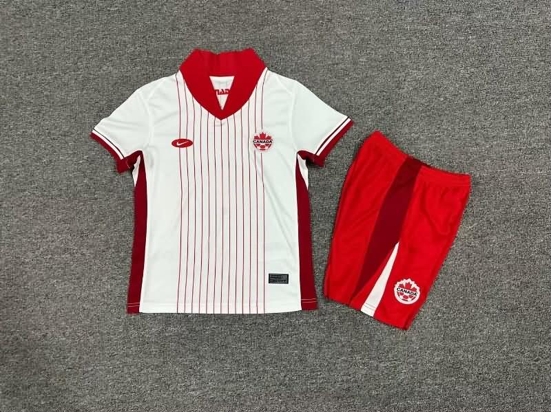 2024 Canada Copa America Away Kids Soccer Jersey And Shorts
