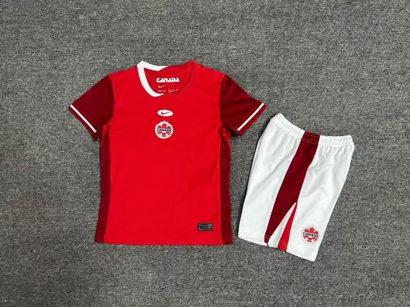 2024 Canada Copa America Home Kids Soccer Jersey And Shorts
