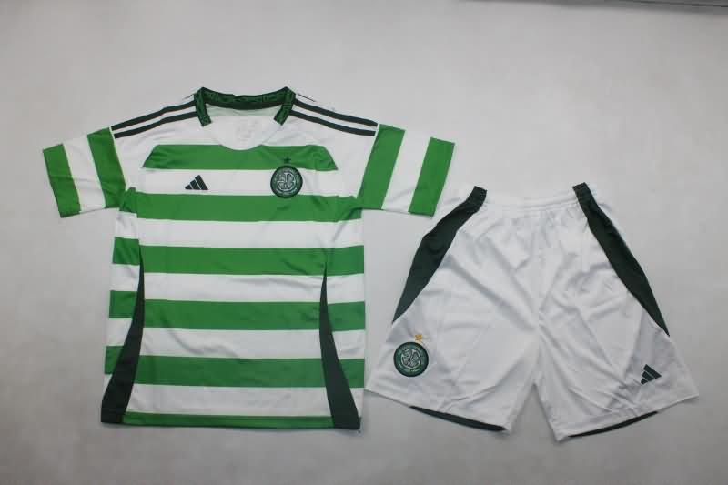 24/25 Celtic Home Kids Soccer Jersey And Shorts