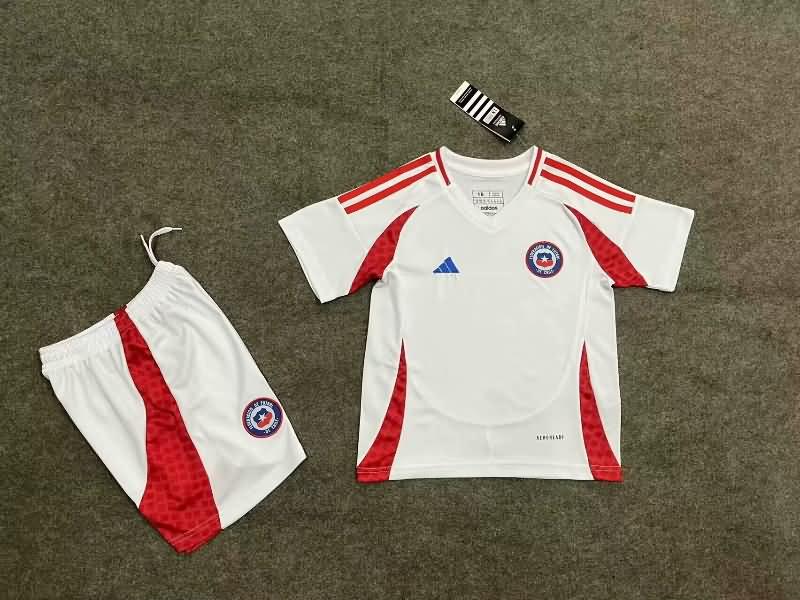 2024 Chile Copa America Away Kids Soccer Jersey And Shorts