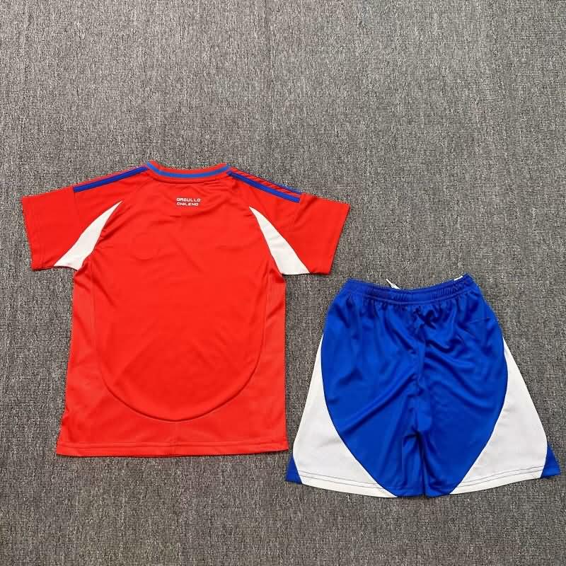 2024 Chile Copa America Home Kids Soccer Jersey And Shorts