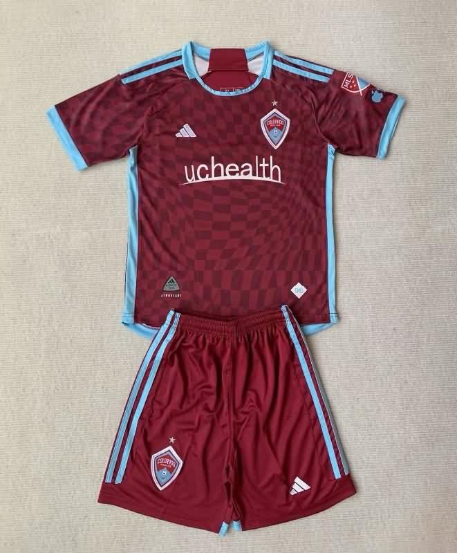 2024 Colorado Rapids Home Kids Soccer Jersey And Shorts