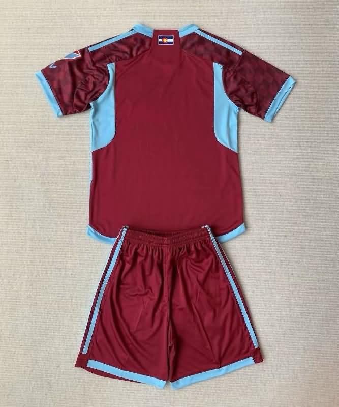 2024 Colorado Rapids Home Kids Soccer Jersey And Shorts