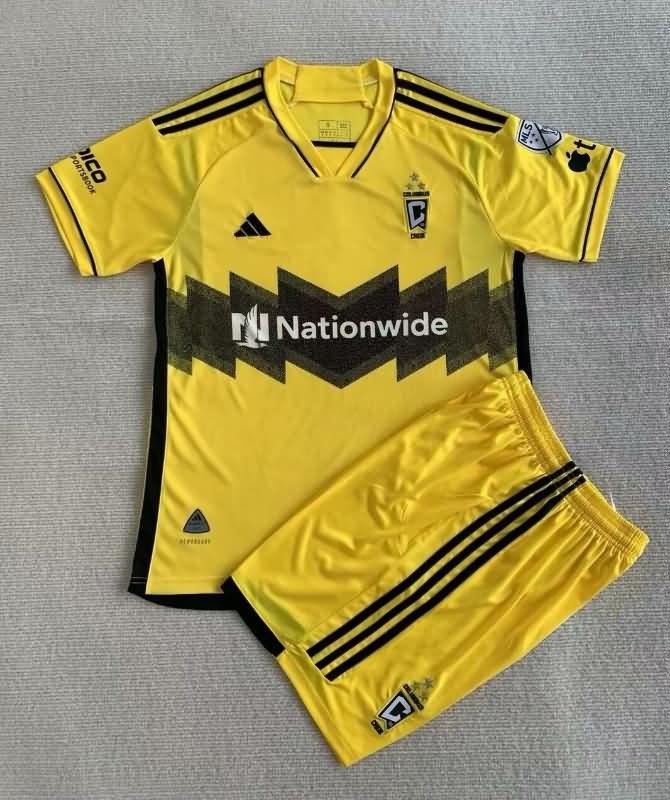 2024 Columbus Crew Home Kids Soccer Jersey And Shorts