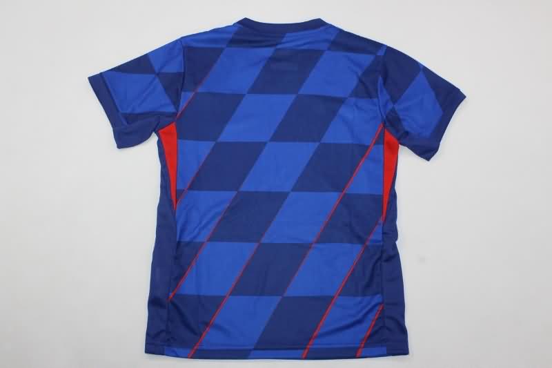 2024 Croatia Away Kids Soccer Jersey And Shorts