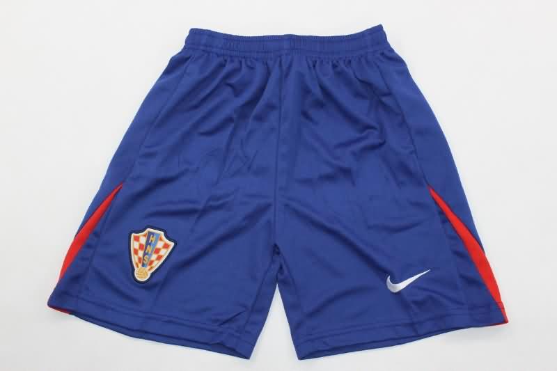 2024 Croatia Away Kids Soccer Jersey And Shorts