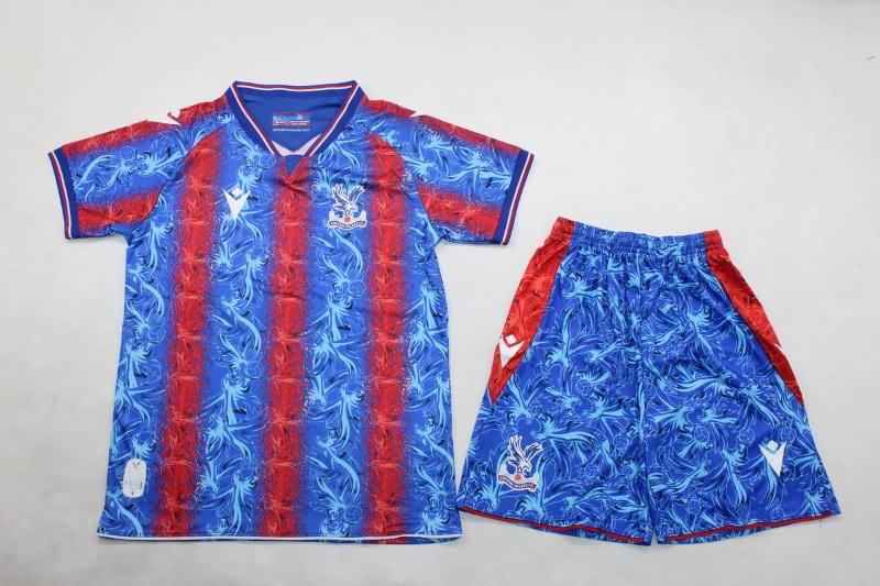 24/25 Crystal Palace Home Kids Soccer Jersey And Shorts