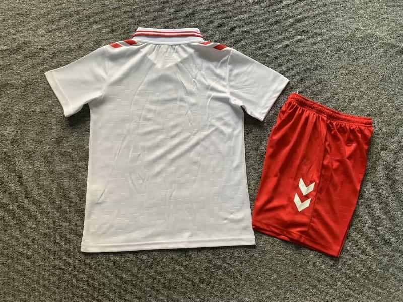 2024 Denmark Away Kids Soccer Jersey And Shorts