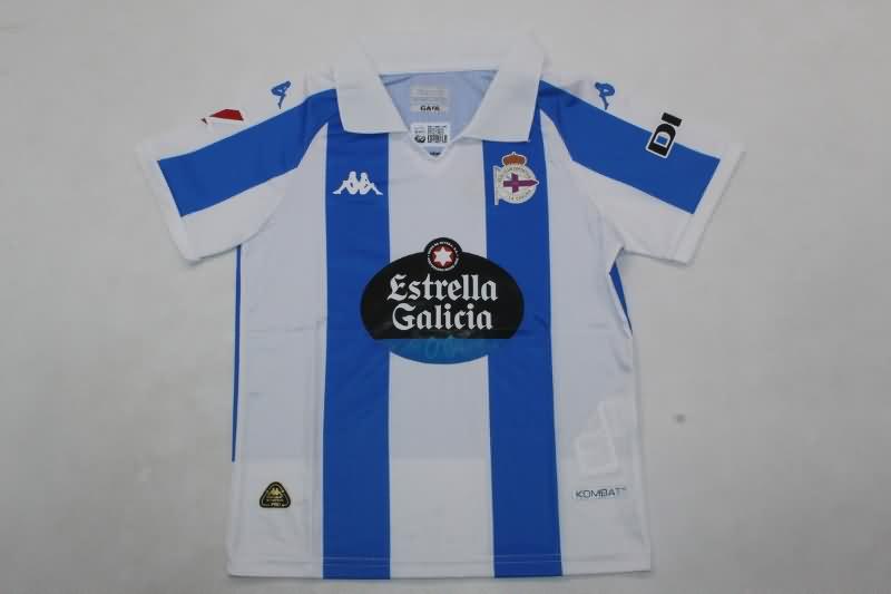 24/25 Deportivo La Coruna Home Kids Soccer Jersey And Shorts