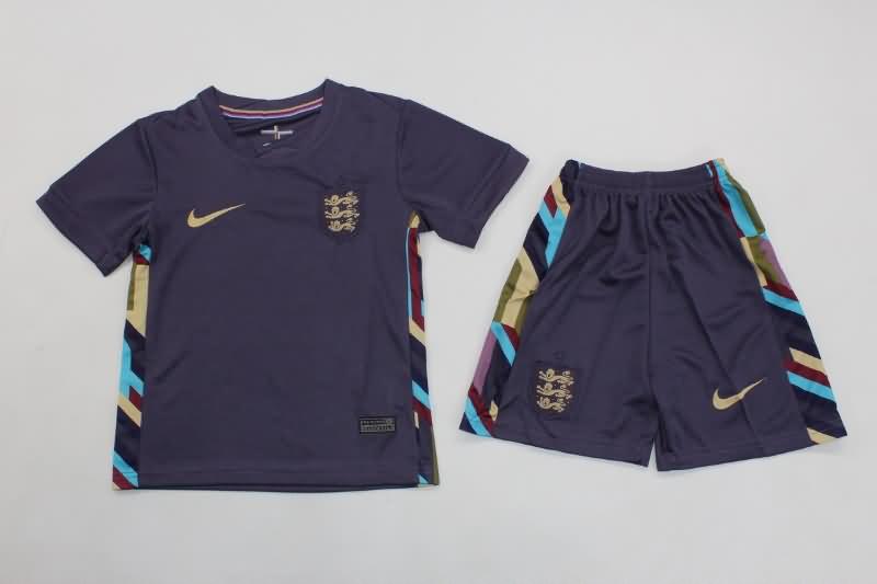 2024 England Away Kids Soccer Jersey And Shorts