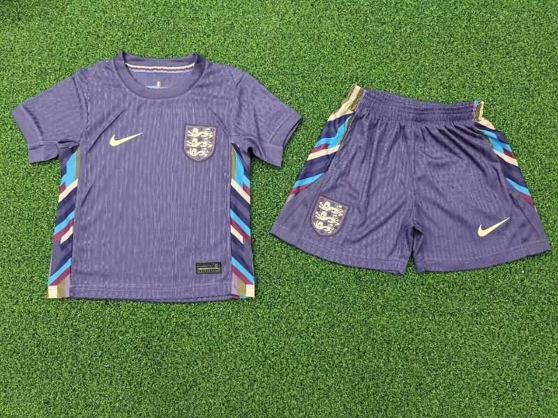 2024 England Away Kids Soccer Jersey And Shorts (Player)