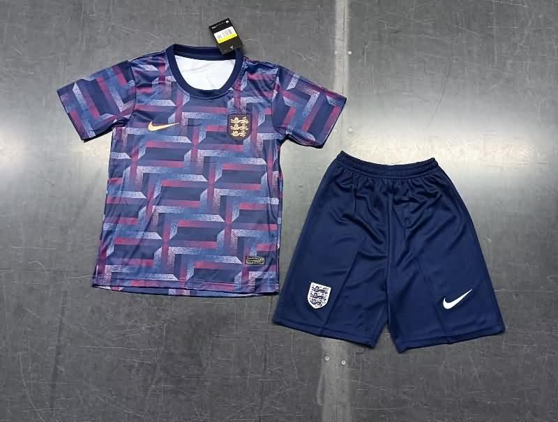 2024 England Training Kids Soccer Jersey And Shorts