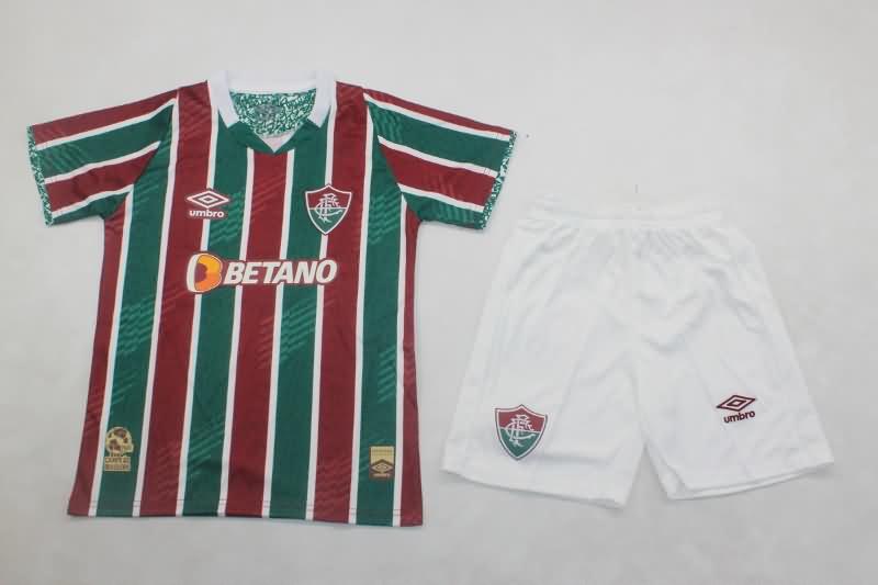 2024 Fluminense Home Kids Soccer Jersey And Shorts