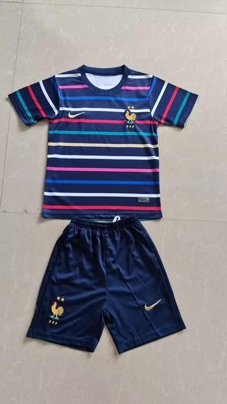 2024 France Training Kids Soccer Jersey And Shorts