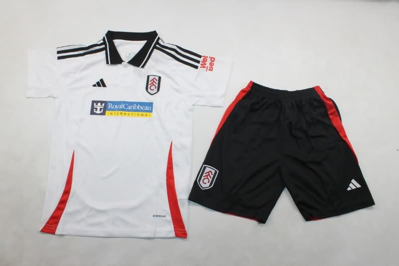 24/25 Fulham Home Kids Soccer Jersey And Shorts