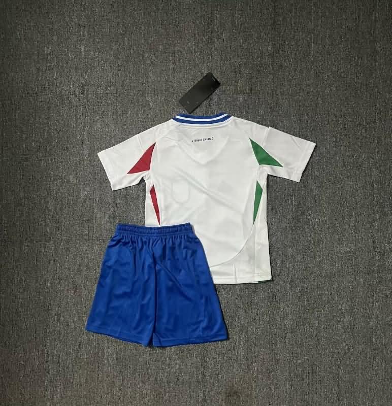 2024 Italy Away Kids Soccer Jersey And Shorts