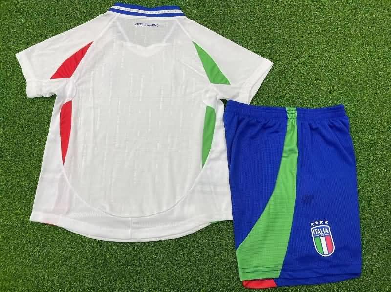 2024 Italy Away Kids Soccer Jersey And Shorts (Player)