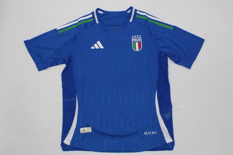 2024 Italy Home Kids Soccer Jersey And Shorts (Player)