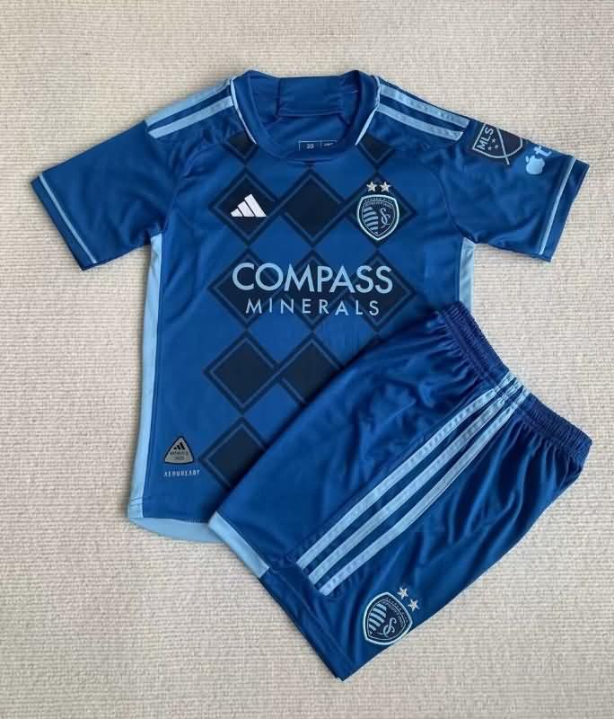 2024 Kansas City Away Kids Soccer Jersey And Shorts