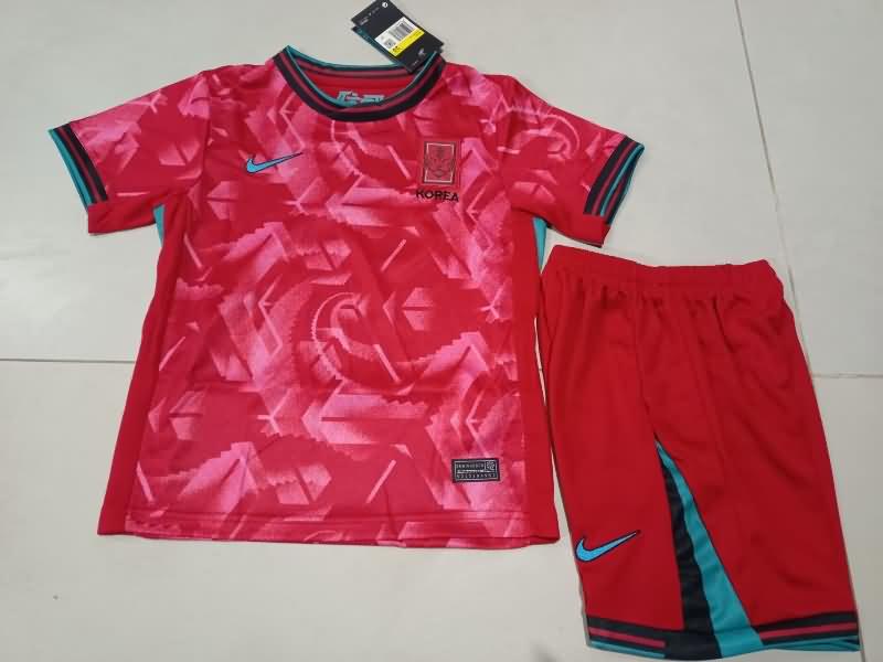 2024 Korea Home Kids Soccer Jersey And Shorts