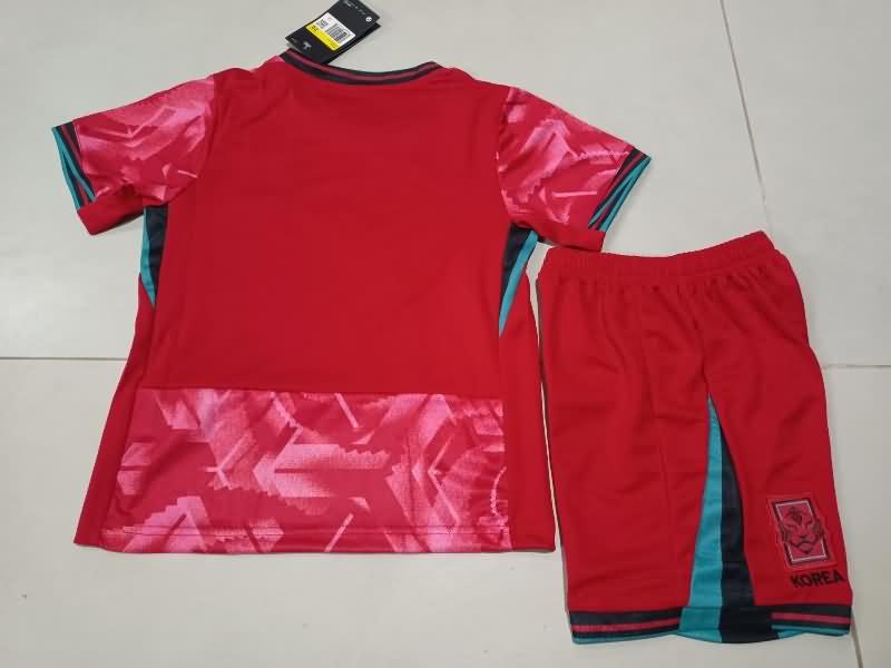 2024 Korea Home Kids Soccer Jersey And Shorts