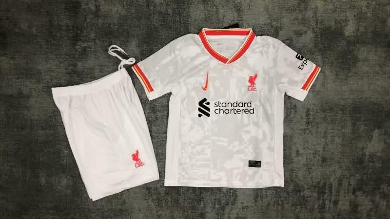 24/25 Liverpool Third Kids Soccer Jersey And Shorts Leaked