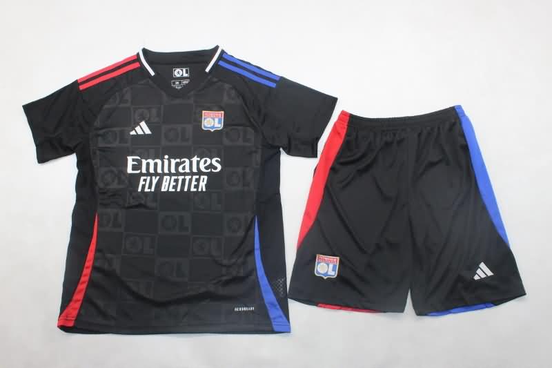24/25 Lyon Away Kids Soccer Jersey And Shorts