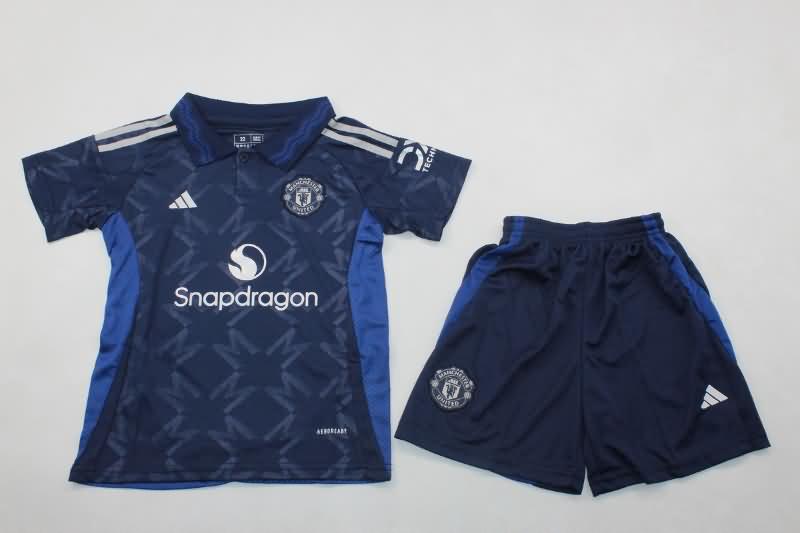 24/25 Manchester United Away Kids Soccer Jersey And Shorts Leaked