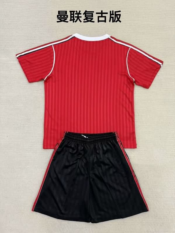 24/25 Manchester United Red Kids Soccer Jersey And Shorts
