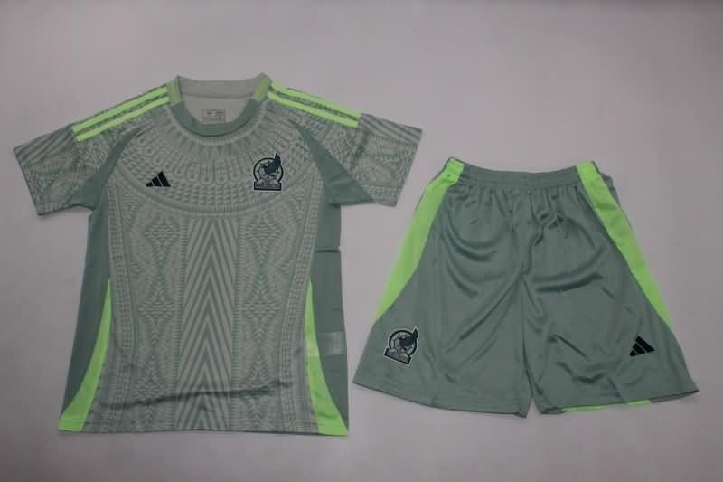 2024 Mexico Copa America Away Kids Soccer Jersey And Shorts