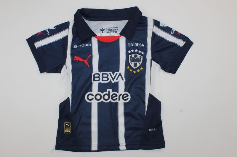 24/25 Monterrey Home Kids Soccer Jersey And Shorts
