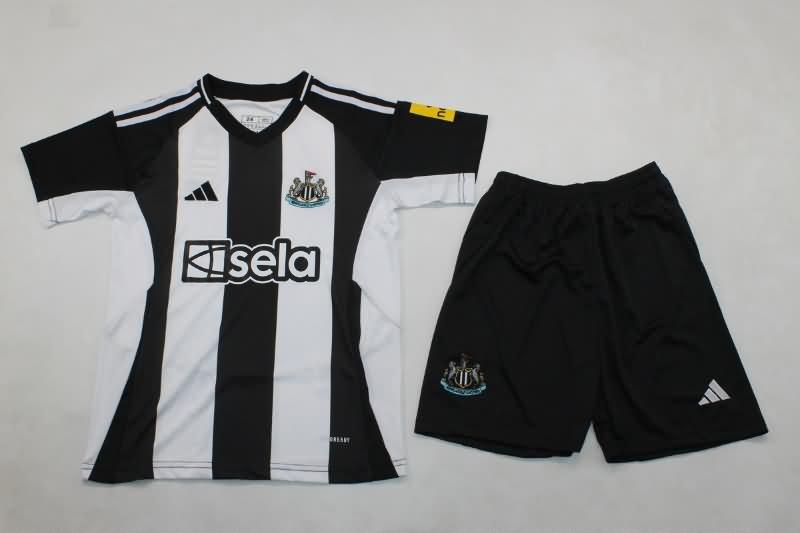 24/25 Newcastle United Home Kids Soccer Jersey And Shorts Leaked