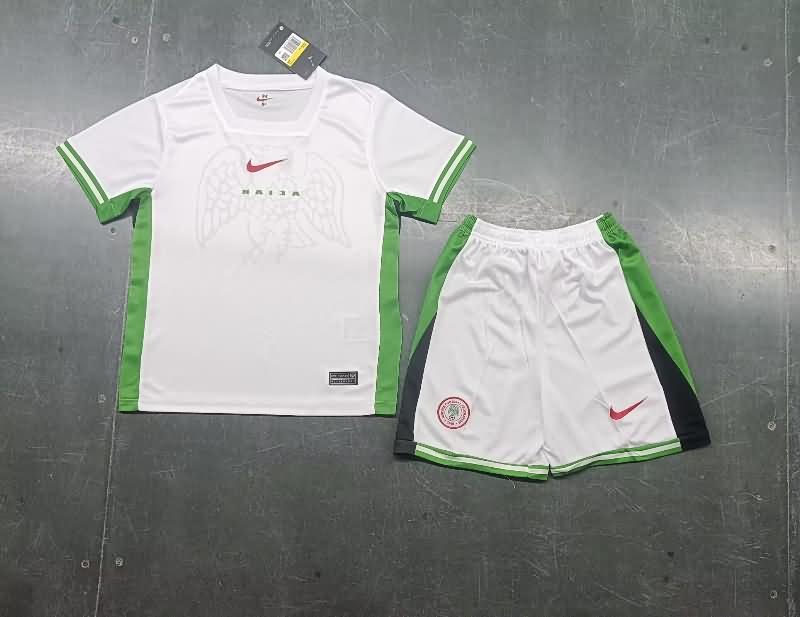 2024 Nigeria White Kids Soccer Jersey And Shorts